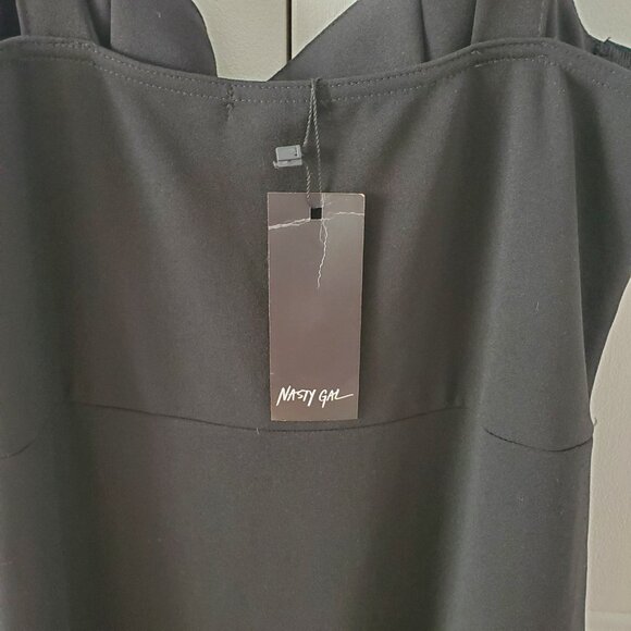 Women's Size 8 Black Body Con Fishtail Maxi Dress By Nasty Gal - Picture 2 of 4